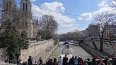 Notre-Dame de Paris and Pont au Double in Paris