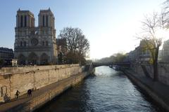 Seine River and Notre Dame Cathedral in Paris