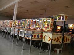 Row of machines at the Pinball Hall of Fame