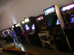 video game row at the Pinball Hall of Fame