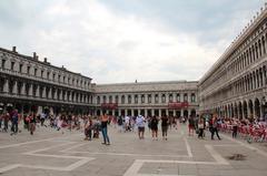 Piazza San Marco with Procuratie Nuove, Museo Correr, and Procuratie Vecchie in Venice, Italy