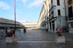 Piazza San Marco with Procuratie Nuove, Museo Correr, and Procuratie Vecchie viewed from Piazzetta dei Leoncini in Venice, Italy