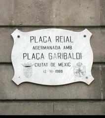 Public art at Plaça Reial in Barcelona