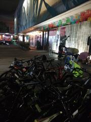 Night bike ride in Mexico City's historic center