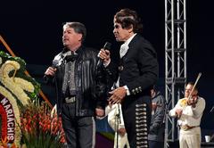 Valente Pastor and Humberto Cravioto singing mariachi