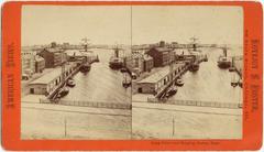 Long Wharf and Shipping, Boston, Mass, stereograph