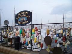 Boston Waterboat Marina Long Wharf Lobster Buoy Wall