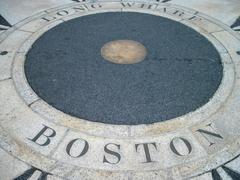 Bronze compass rose at Long Wharf Boston