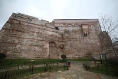 Partially rebuilt Byzantine Palace of the Porphyrogenitus in Ayvansaray, Istanbul