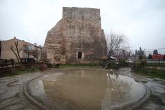 Partially rebuilt Byzantine Palace of the Porphyrogenitus in Ayvansaray, Istanbul