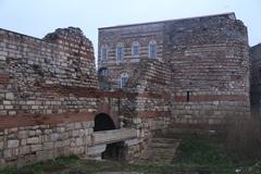 Partially rebuilt Byzantine Palace of the Porphyrogenitus in Ayvansaray, Istanbul