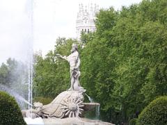 Fountain of Neptune in Plaza de Canovas del Castillo, Madrid