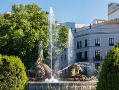 Fountain of Neptune in Cánovas del Castillo Square, Madrid