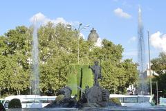 The Fountain of Neptune in Madrid, Spain