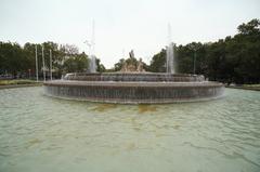 Fountain of Neptune in Madrid, Spain