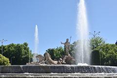 Neptune's Fountain in Madrid, Spain