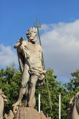 Neptune's fountain in Madrid, Spain