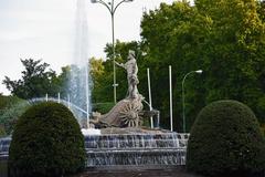 Fuente de Neptuno monument in Plaza Cánovas del Castillo, Madrid