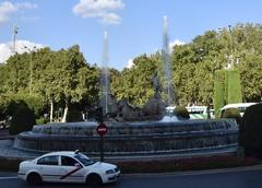 The Fountain of Neptune in Madrid, Spain