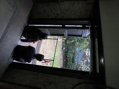 View from second floor window of Fort San Pedro entrance building