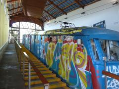 Funicular del Tibidabo under graffiti