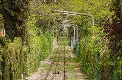 Tibidabo funicular railway track