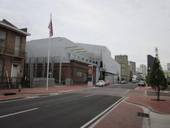 Aerial view of the World War II Museum located in the Old Warehouse District of Magazine Street, New Orleans