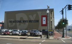 National World War II Museum in New Orleans seen from Camp Street