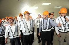 張善政院長 inspecting the construction of Weiwuying Arts and Cultural Center