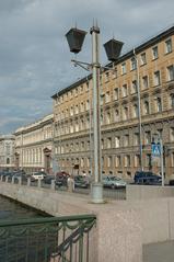 Leshtukov bridge on Fontanka River, St Petersburg, with lantern