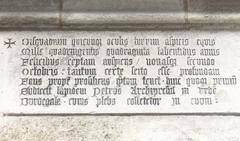 Inscription on Pey-Berland Tower