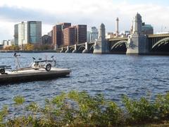 Boston cityscape with modern buildings and waterfront