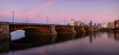 Longfellow Bridge at dusk with artificial blur effect