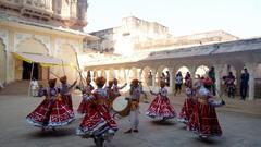 Rajasthan International Folk Festival inside a fort