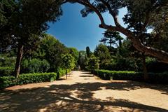 View of Jardins de Laribal in Montjuïc, Barcelona