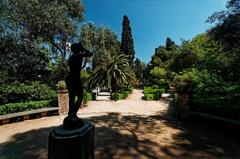 Statue of Joven de la Trenza by Josep Viladomat in the Jardins de Laribal, Montjuïc, Barcelona