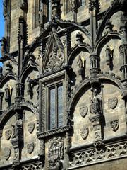 Detail view of the Powder Tower in Prague