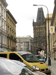 Photo of 168 Hybernská Ulice showing the historic Powder Tower