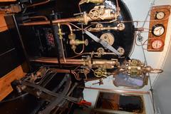 interior of a steam locomotive in Train World