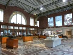 early ticket hall now used as a museum room at Train World in Schaerbeek