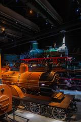 first hall of Train World with vintage locomotives