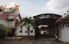 Central entryway at Vihara Gunung Timur Chinese Temple in Medan