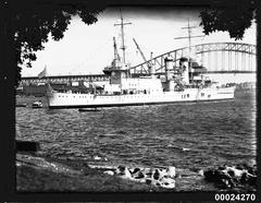 USS ASTORIA at anchor in Farm Cove, Sydney, 1934