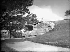 Lady Macquarie's Chair in Sydney, historic glass plate negative