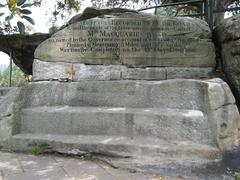 Mrs Macquarie's Chair sandstone bench