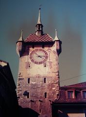 Baden city tower in 1971 before outer renovation