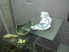 Display of artifacts at Pointe-à-Callière