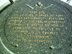 Plaque marking the site of the first well in Montreal