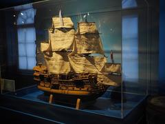 Model of an English ship featured in the 1967-1968 TV series D'Iberville