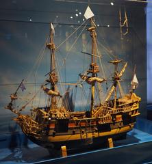 Model of a French ship for the television series D'Iberville